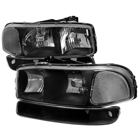 Spec-D Tuning Gmc Sierra Headlight And Bumper Light Combo 1999-2006 LBLH-GMC99JM-RS